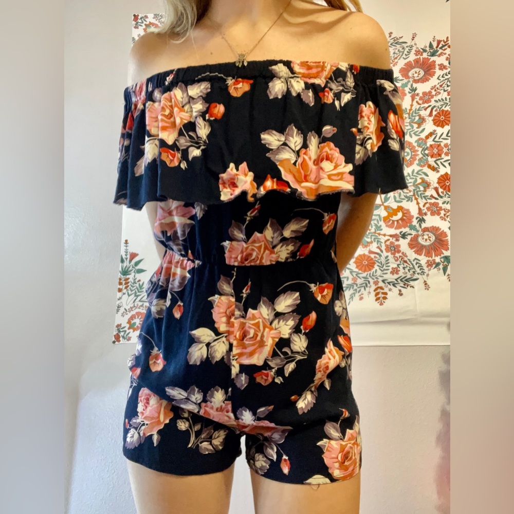 Floral Off-Shoulder Romper